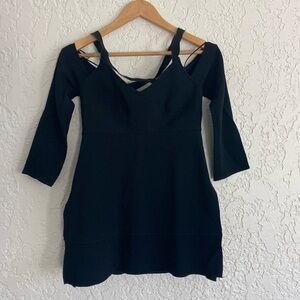 NWT Vintage Proenza Schouler Black L/S off the shoulder crepe Black top size 2